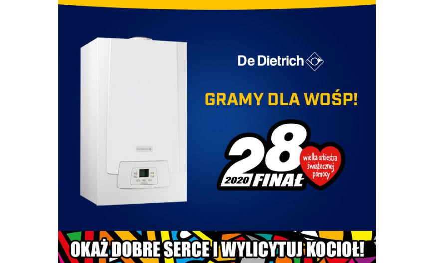 Kocioł gazowy od De Dietrich na aukcji WOŚP!